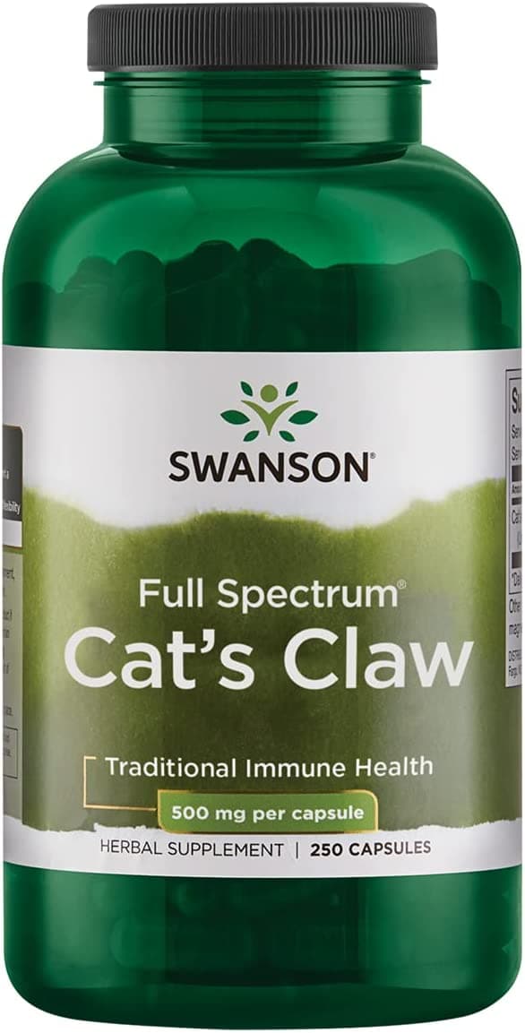 Swanson Full Spectrum Cat’s Claw – Antioxidant Support – 500 mg | 250 Capsules