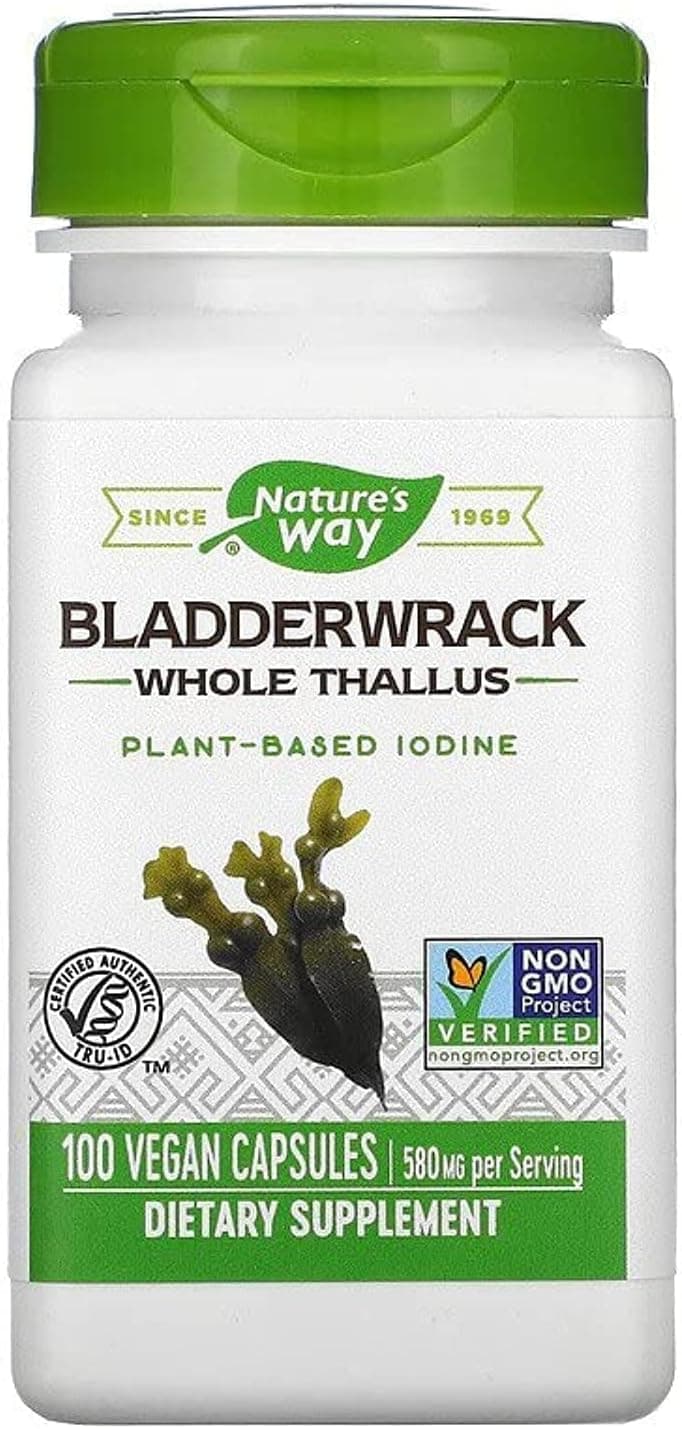 Nature's Way Premium Herbal Bladderwrack Whole Thallus 580 mg, 100 Count