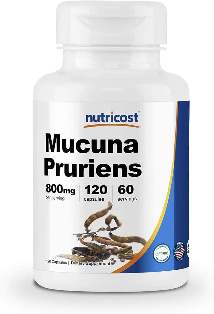 Nutricost Mucuna Pruriens 400mg, 120 Capsules - 800mg Per Serving, Veggie Caps, From Mucuna Pruriens