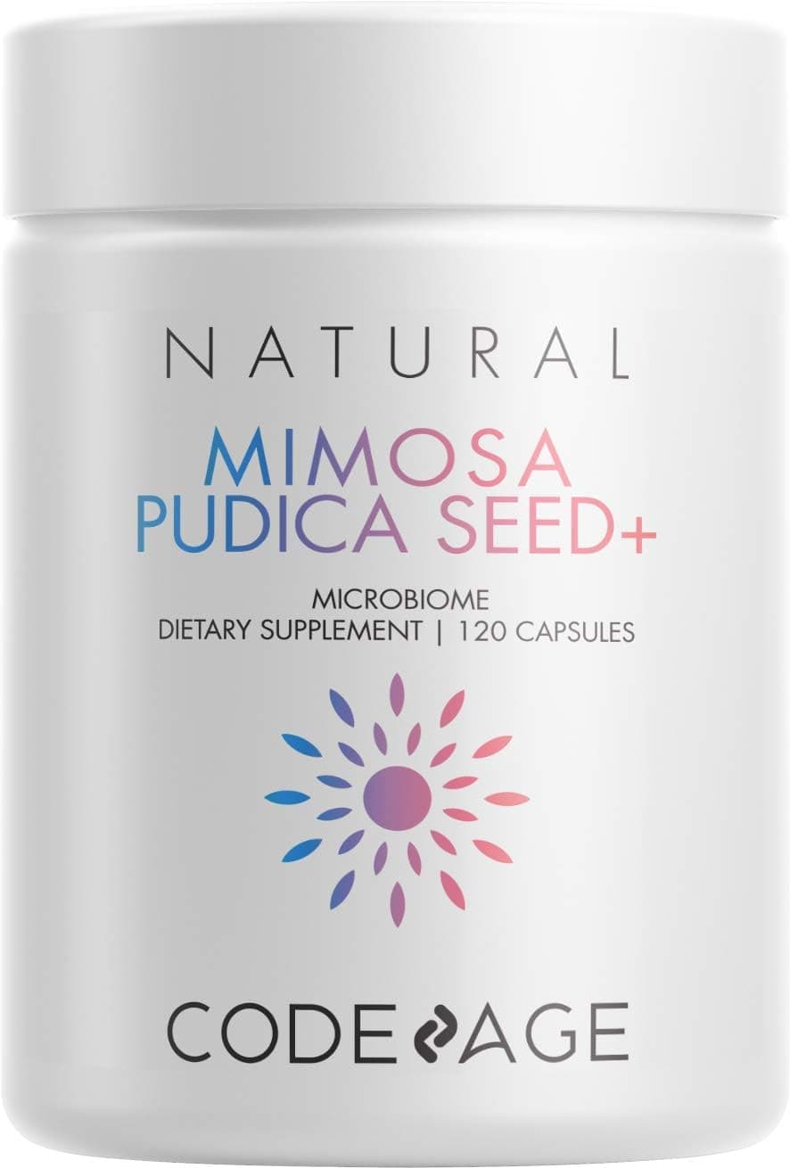 Codeage Organic Mimosa Pudica Seed Capsules - Mimosa Pudica Seeds Supplement - Black Walnut, Cloves, Vidanga, Neem, BioPerine - All in One - Sensitive Plant Pills - Non-GMO & Vegan - 120 Capsules