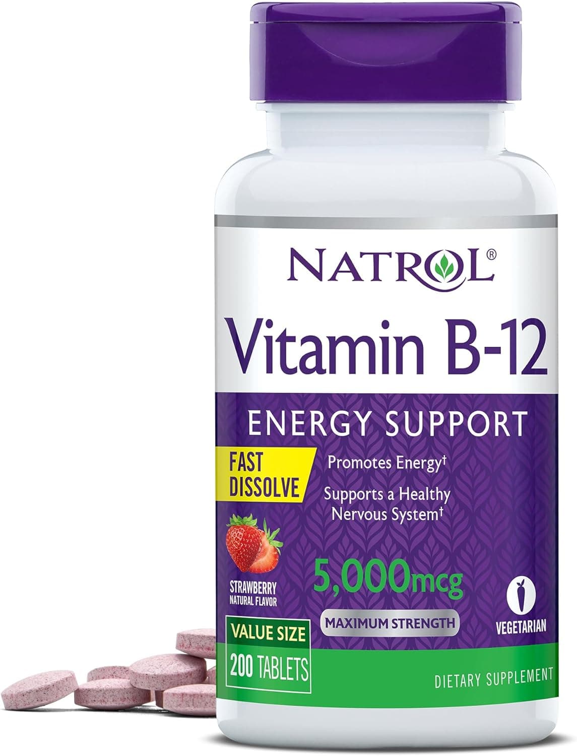 Natrol | Vitamin B12 Fast Dissolve Tablets | 200 Tablets