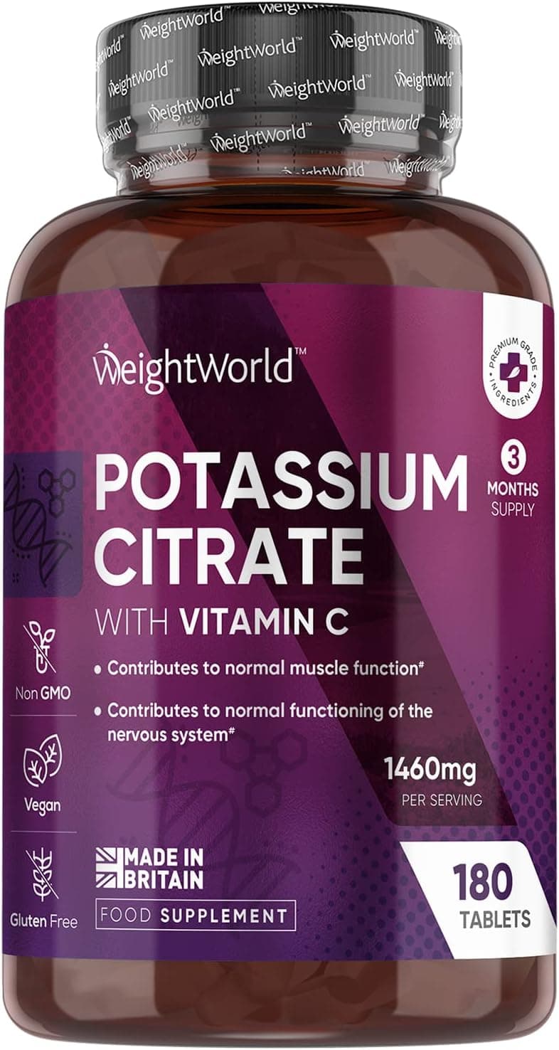 Potassium 1460mg with Vitamin C 180 Vegan Tablets