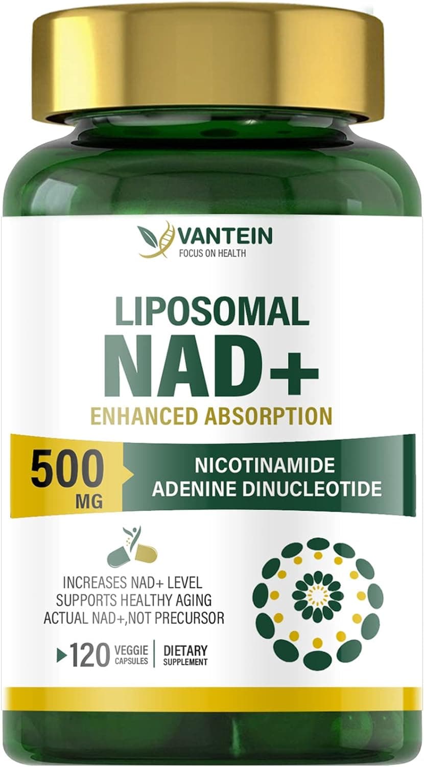 Vantein | Liposomal NAD+ 500mg | Direct Cellular Energy Support | 120 capsules
