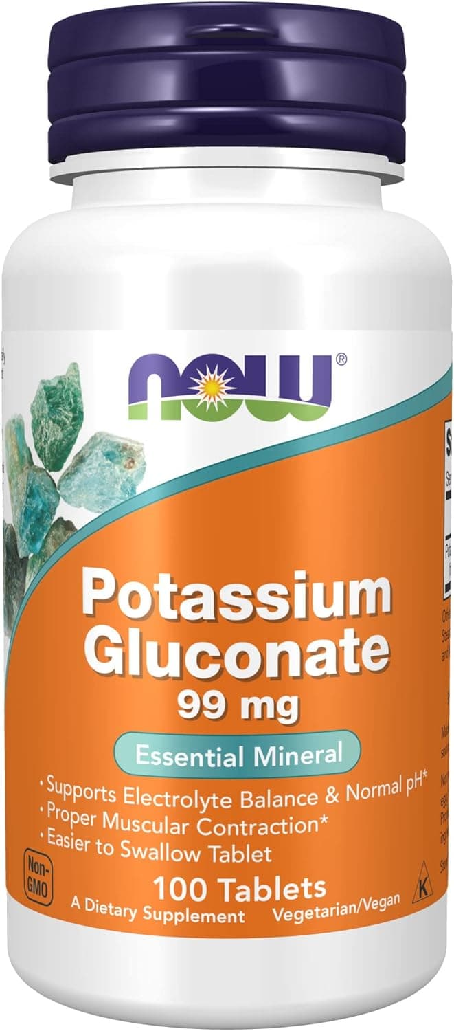 Now Potassium Gluconate 99 mg, 100 Tablets