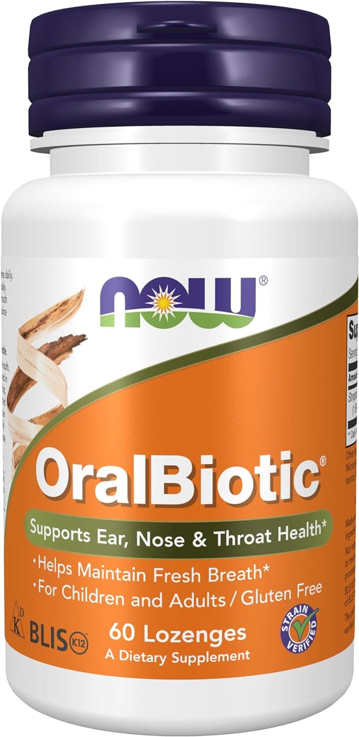 NOW OralBiotic™ | Oral Probiotic Lozenge | 60 Lozenges