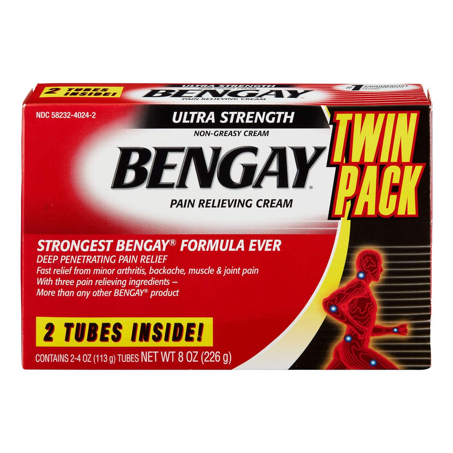 Bengay Ultra Strength Pain Relieving Cream for Muscle & Joints (225g)