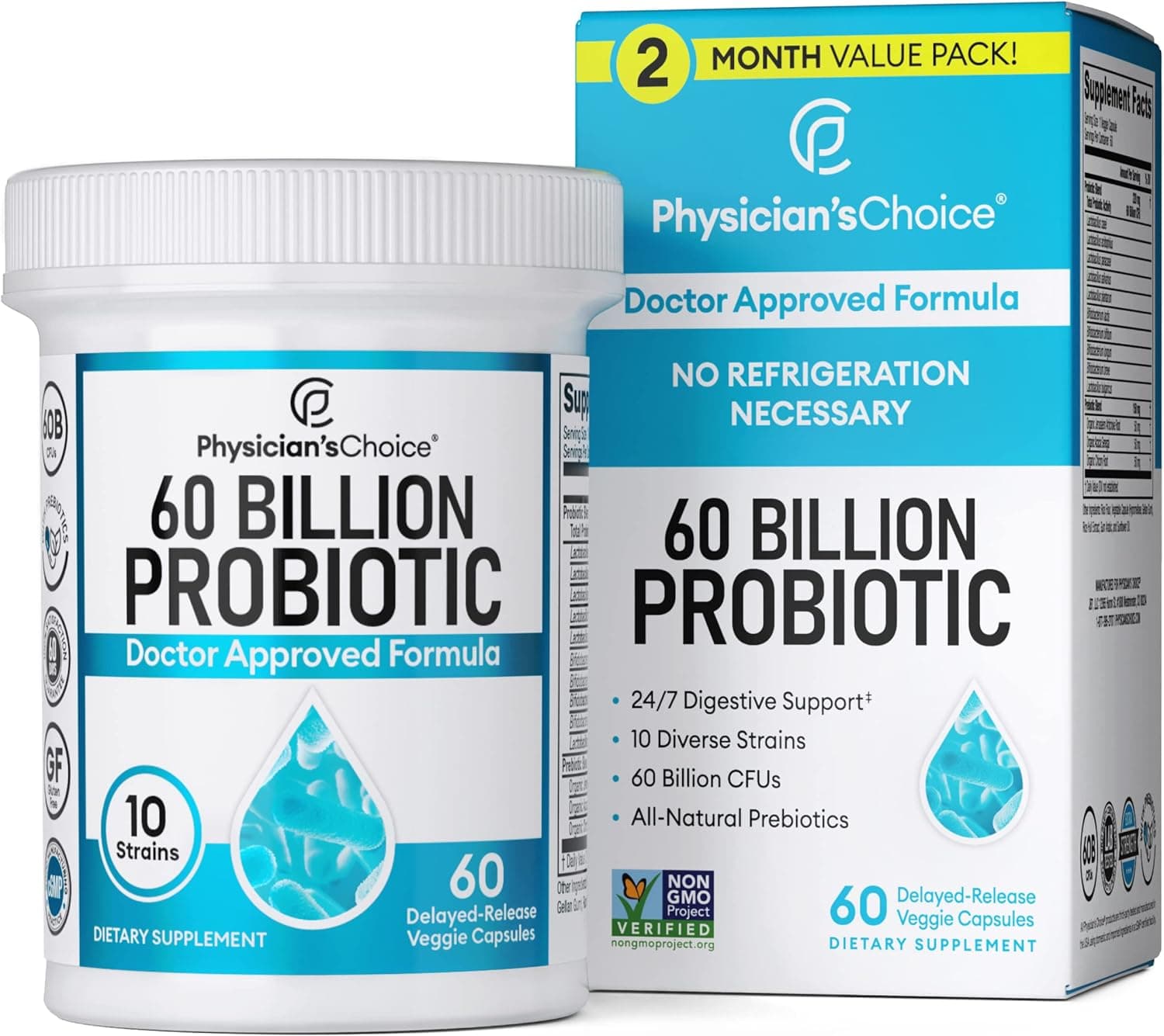  Physician's Choice Probiotics 60 Billion 60 Capsules