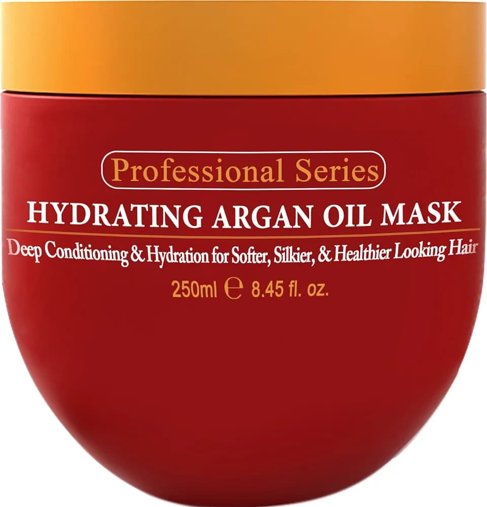 Arvazallia Hydrating Argan Oil Hair Mask and Deep Conditioner for Dry or Damaged Hair – 8.45 Ozماسك وبلسم للشعر بزيت الارجان المرطب لإصلاح الشعر التالف والجاف