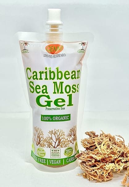 GENNI Sea Moss Gel with a Hint of Cinnamon and Nutmeg (aka Irish Moss & Carrageenen) <BR/> من جينى جل الطحالب البحرية مع لمسة من القرفة وجوزة الطيب (المعروفة أيضًا باسم الطحالب الإيرلندية والكاراجينان)