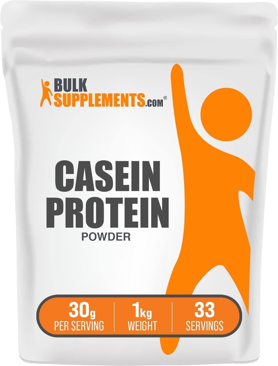 BULKSUPPLEMENTS Casein Protein Powder - Micellar Casein Powder, 30g per Serving
