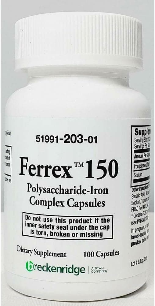 Ferrex 150 Polysaccharide Iron Complex Capsules