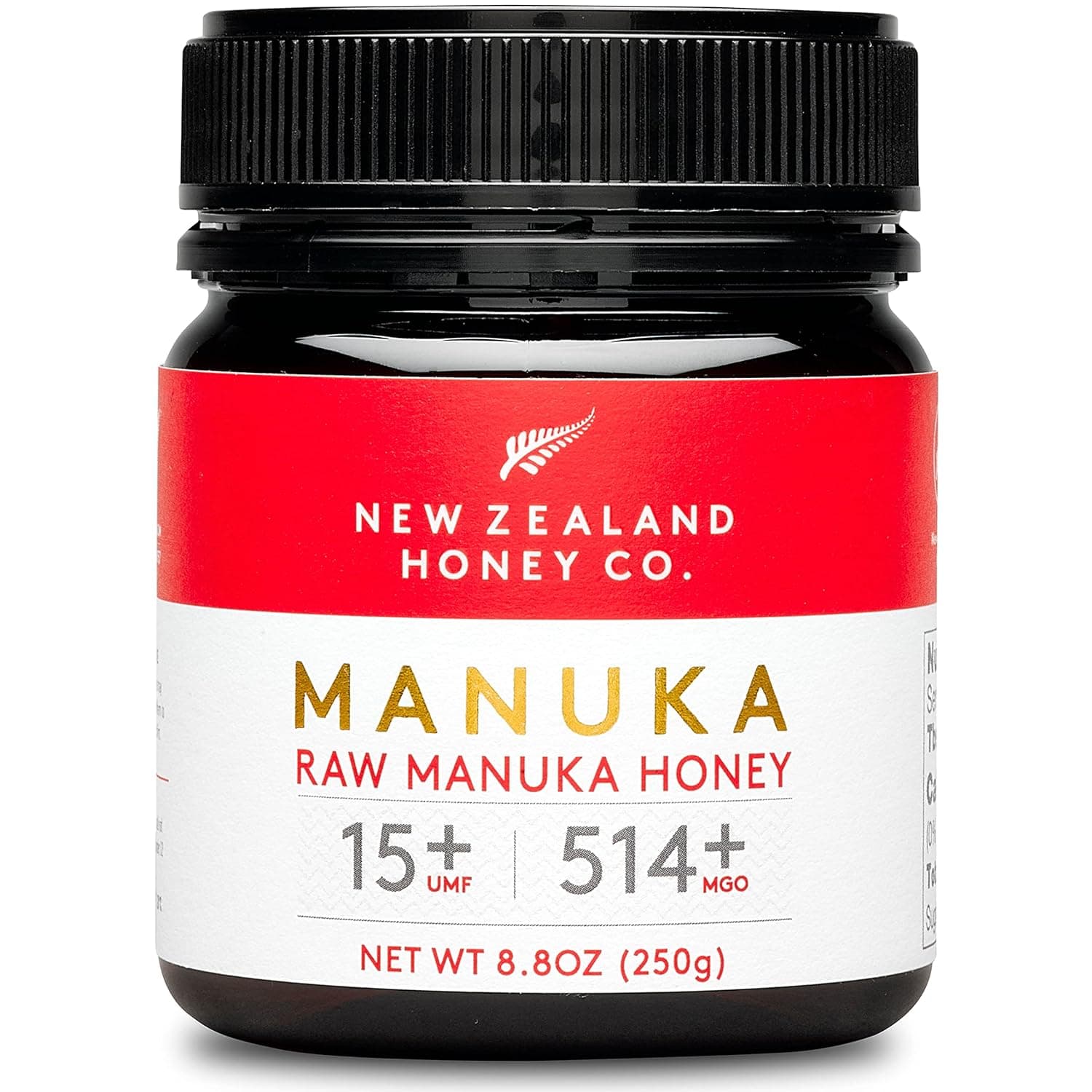 New Zealand Honey Co. Raw Manuka Honey UMF 15+, MGO 514+, 250 gm