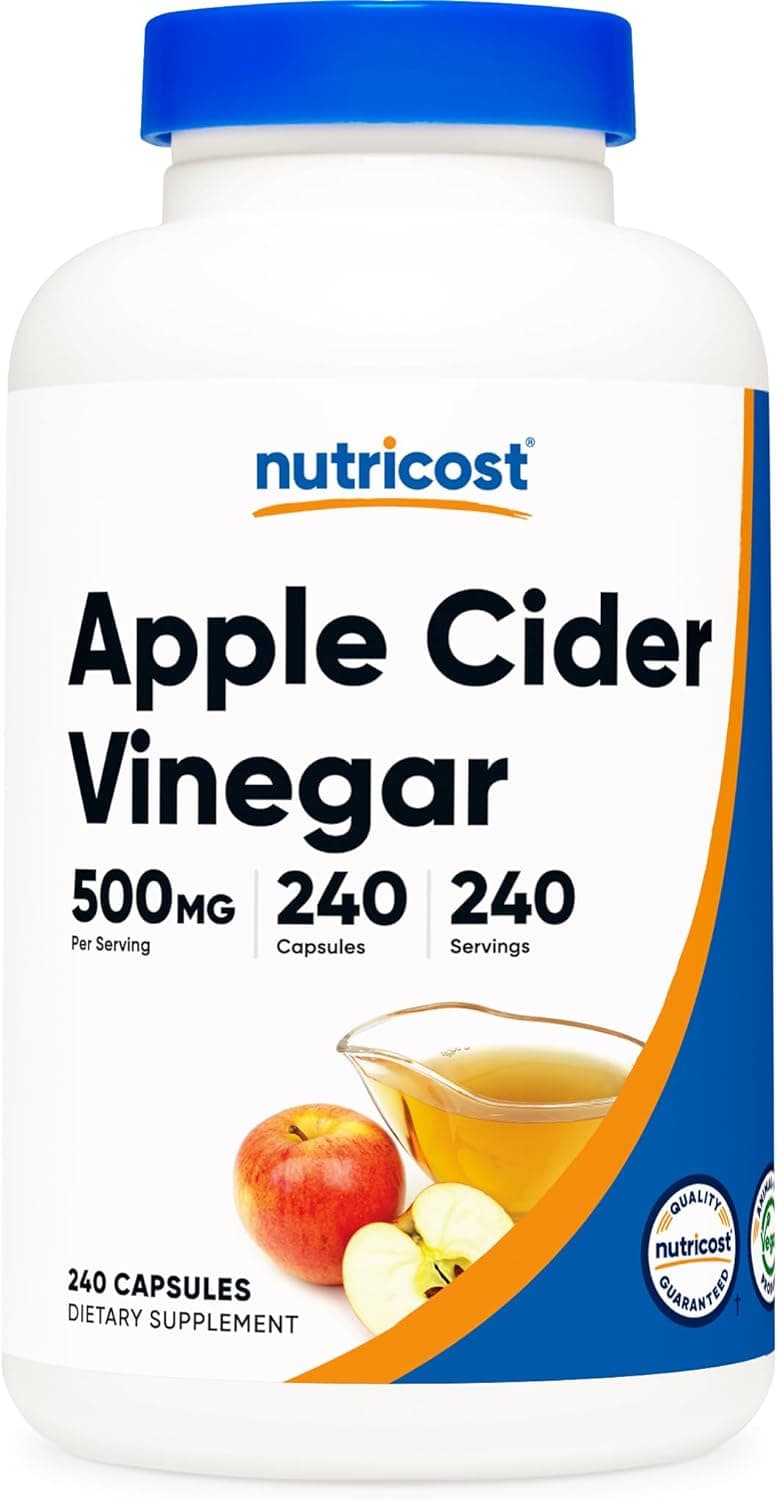 Nutricost Apple Cider Vinegar 500mg, 240 Capsules