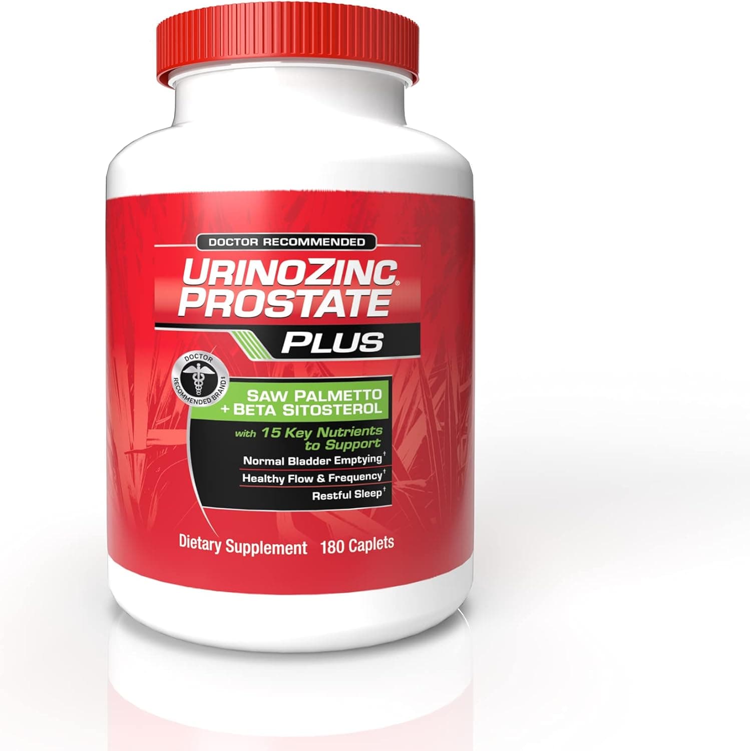 Urinozinc Prostate Plus: Comprehensive Prostate Health Supplement for Men | 180 Caplets