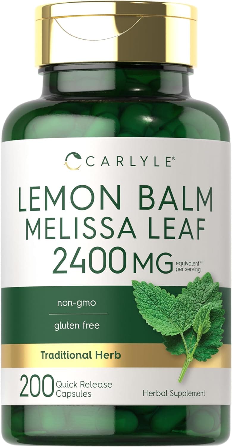 Carlyle Lemon Balm Melissa Leaf 2400 mg, 200 Capsules