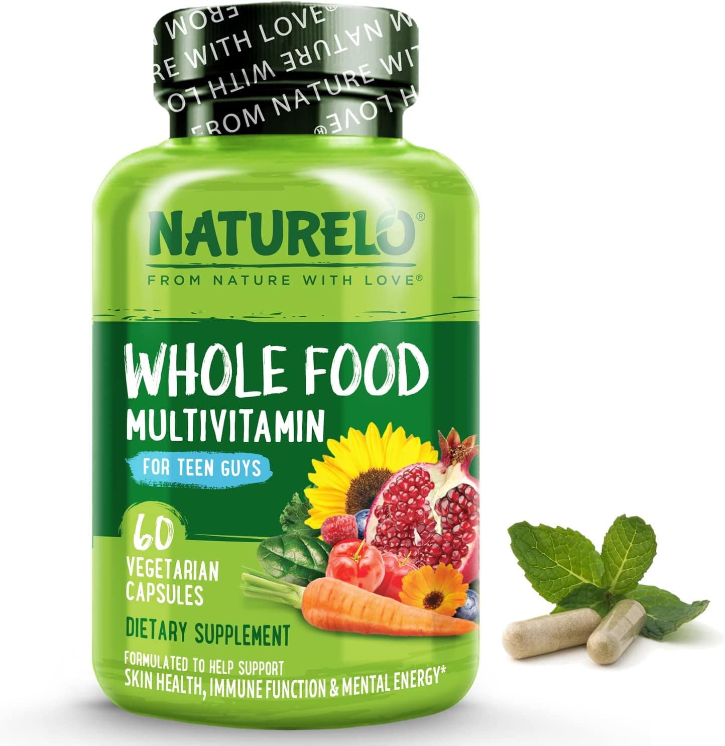 NATURELO NATURELO, Whole Food Multivitamin for Teenage Boys, 60 Capsules