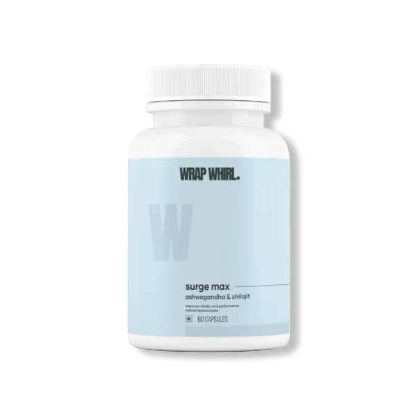 Wrap Whirl Natural Ashwagandha Capsules, Bundle of 3 Bottle