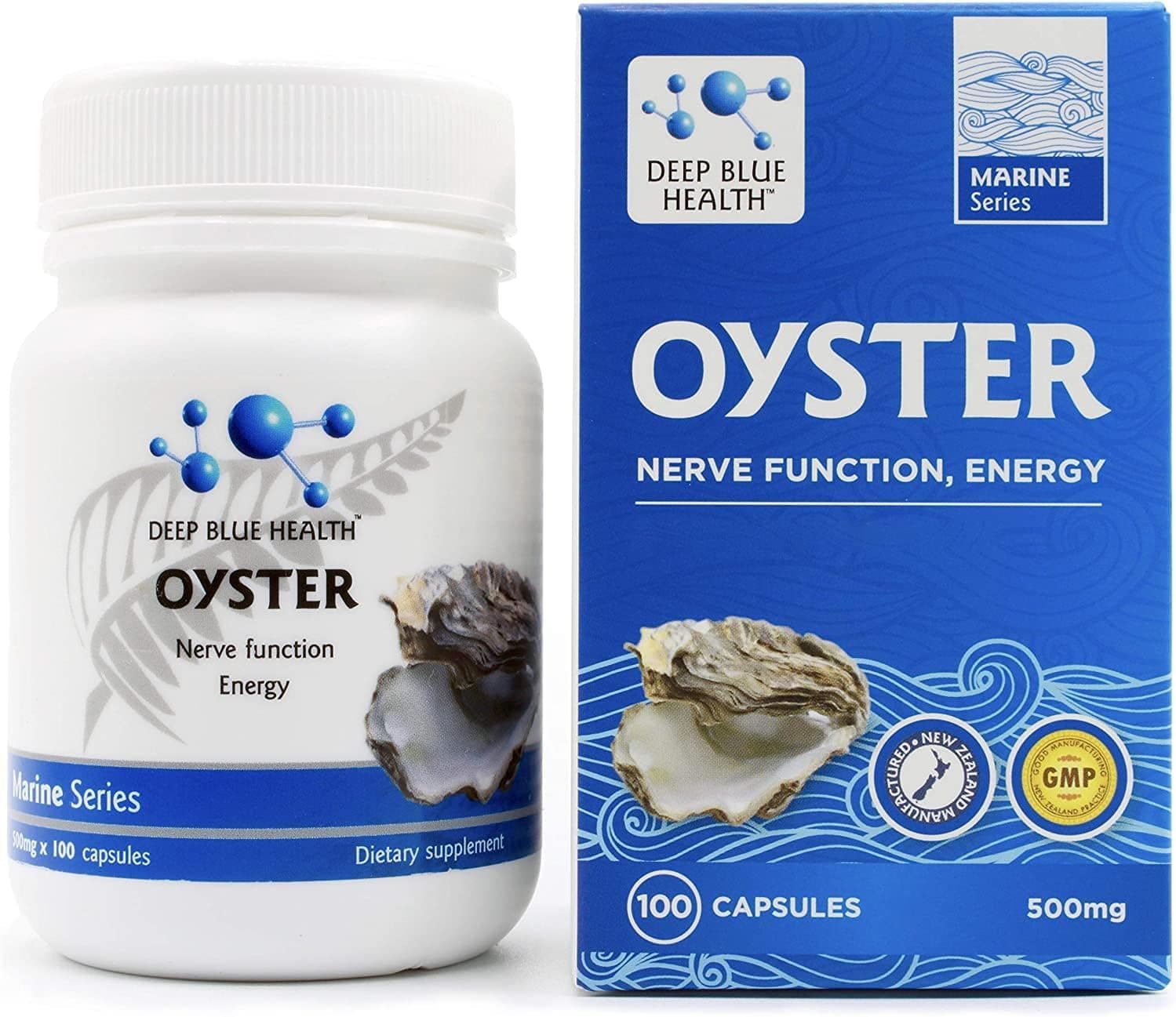 New Zealand Oyster Extract Powder 500mg, 100 Capsules