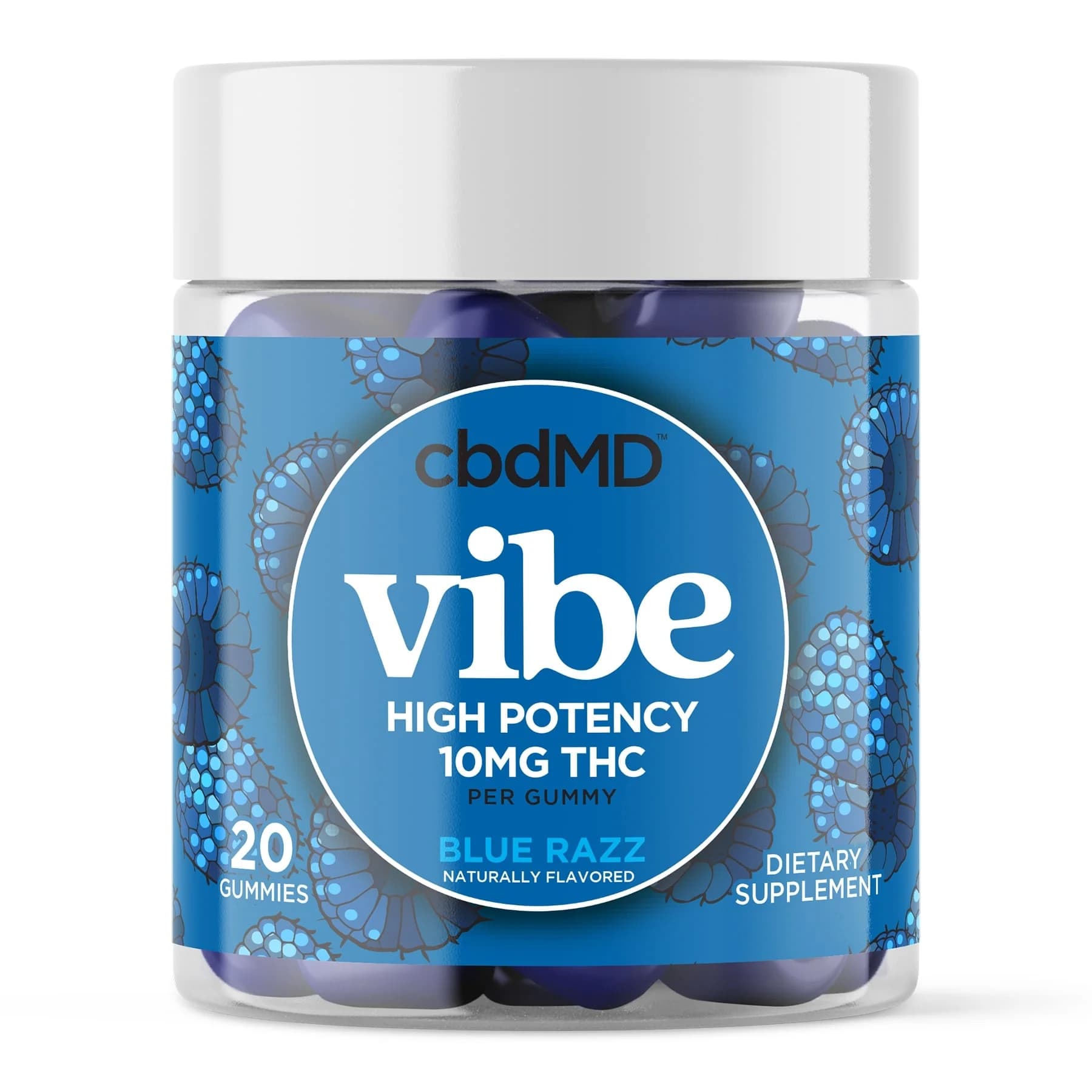 Delta 9 THC Gummies | Premium Full Spectrum Hemp Extract blue razz flavour - 10mg THC | 20 COUNT