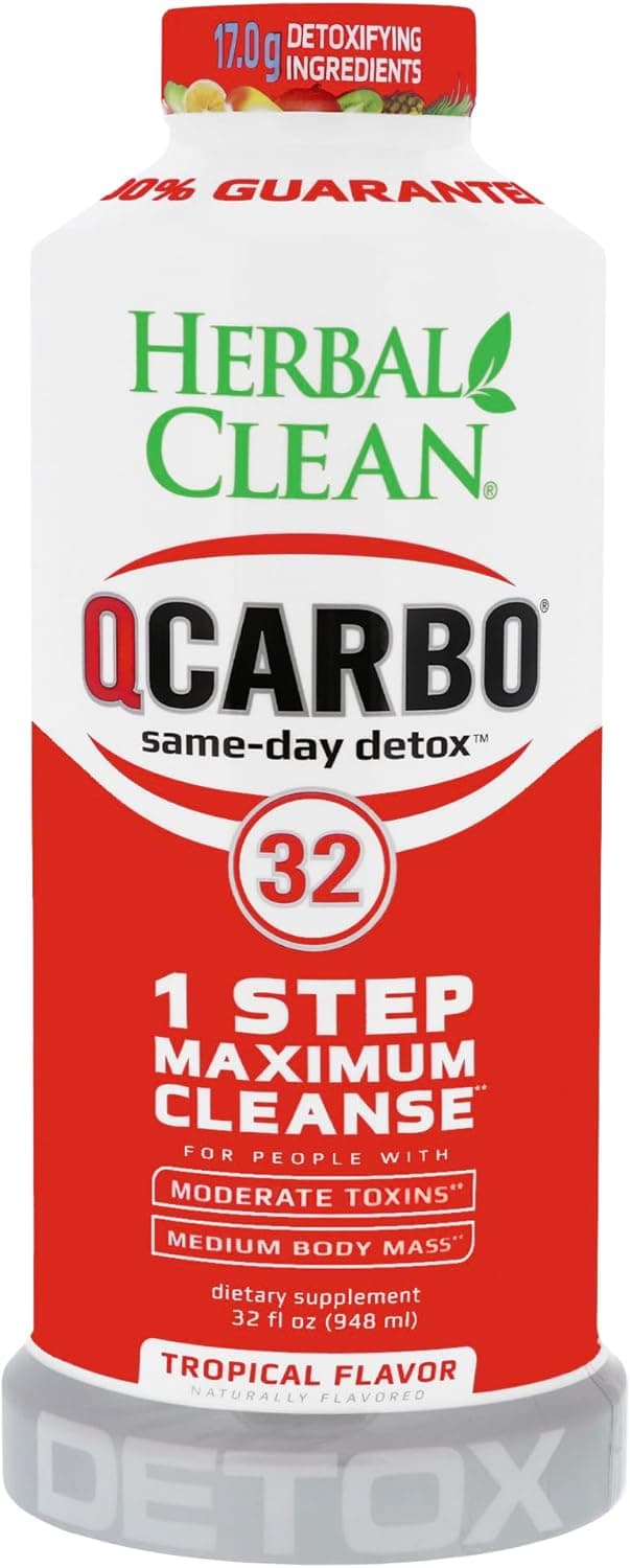 Herbal Clean QCARBO32 Maximum Strength Same Day Detox Drink - 948 ml