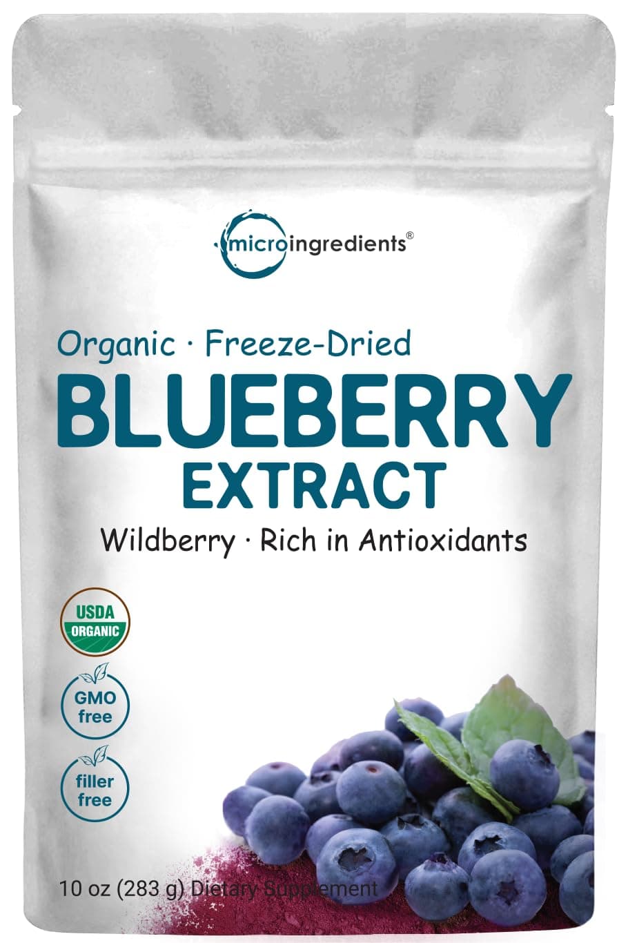 Micro Ingredients, Organic Blueberry Extract Powder, 283 gm