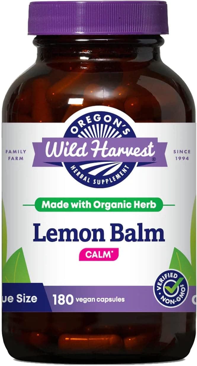 Oregon's Wild Harvest Organic Lemon Balm, 180 Capsules