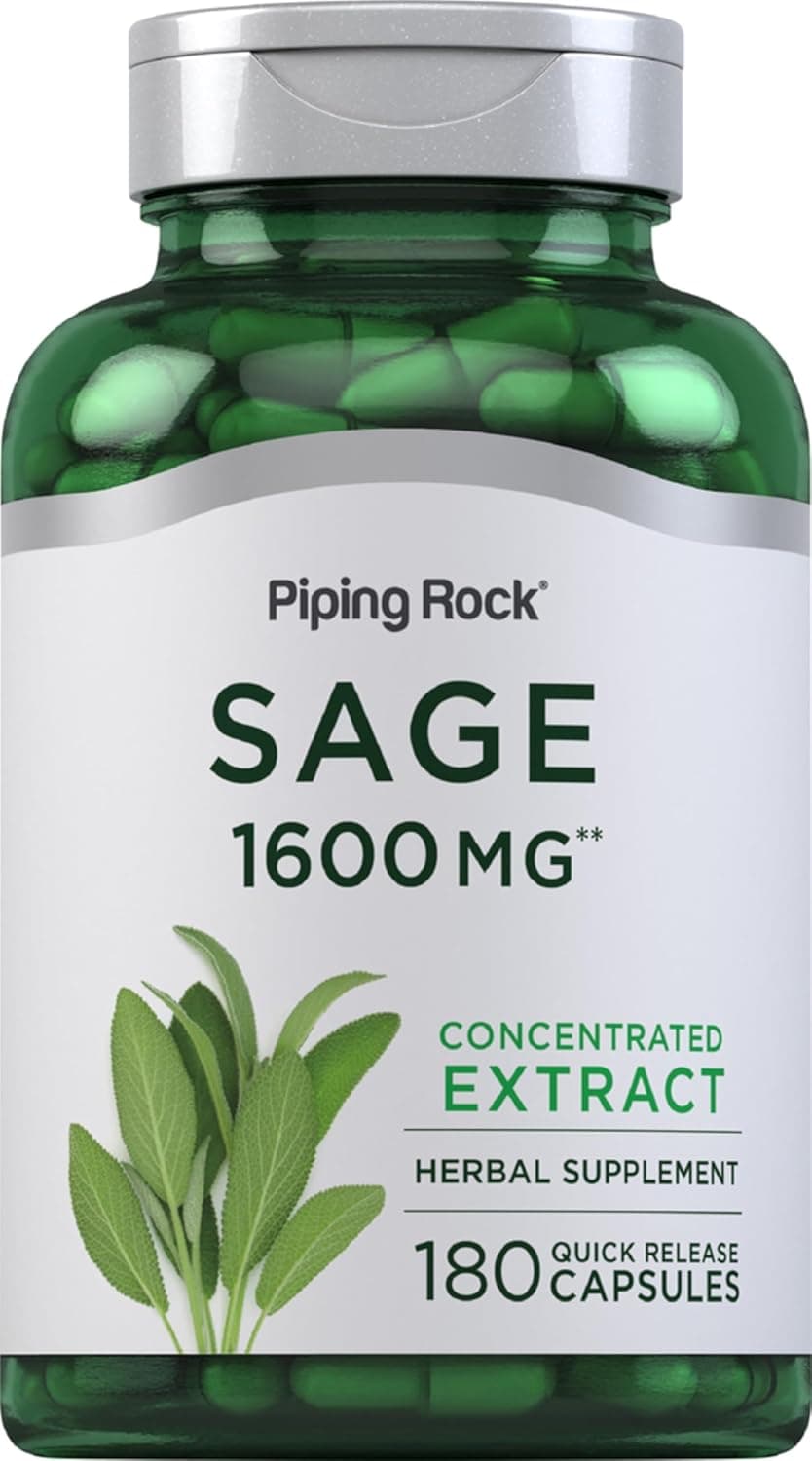 Piping Rock Sage 1600mg, 180 Capsules