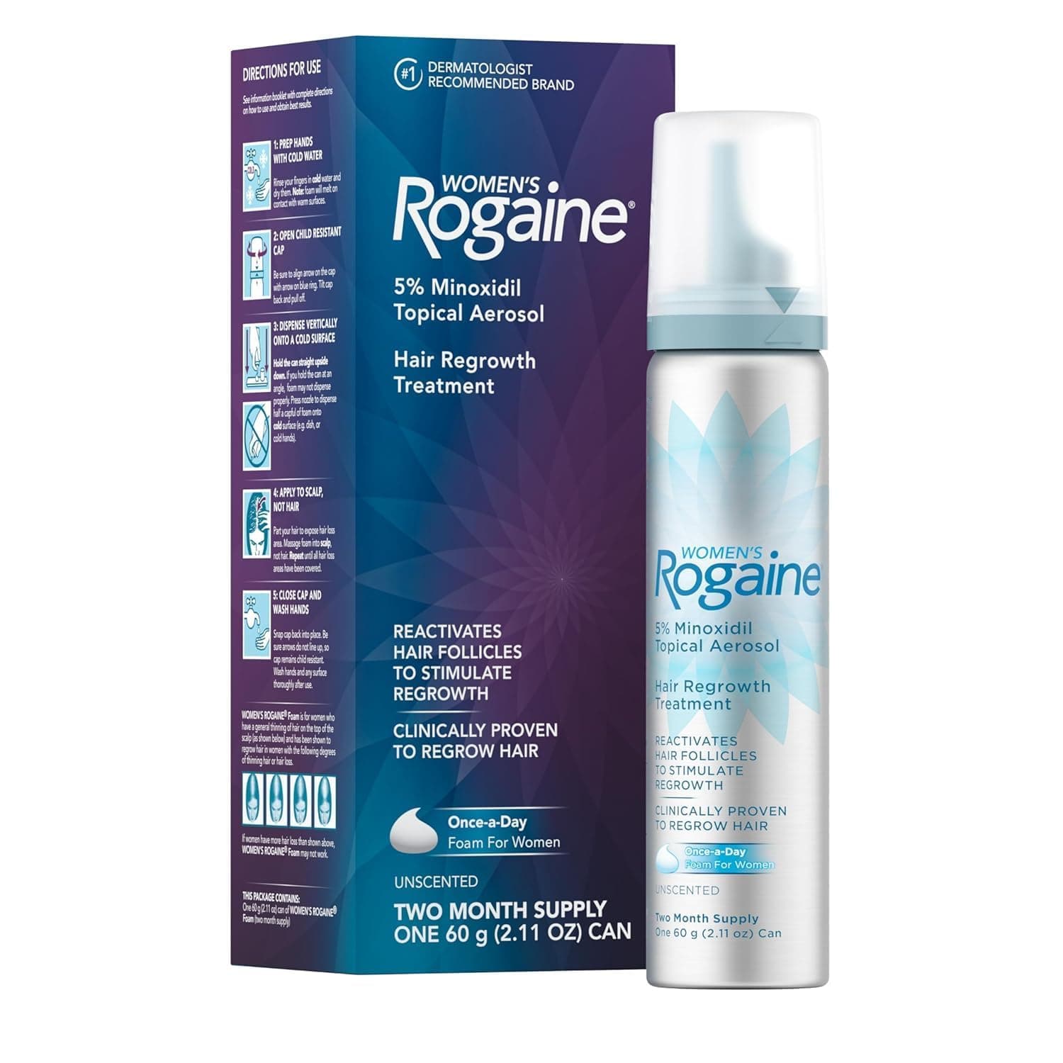 Rogaine 5% Minoxidil Foam for Women | 60 GM