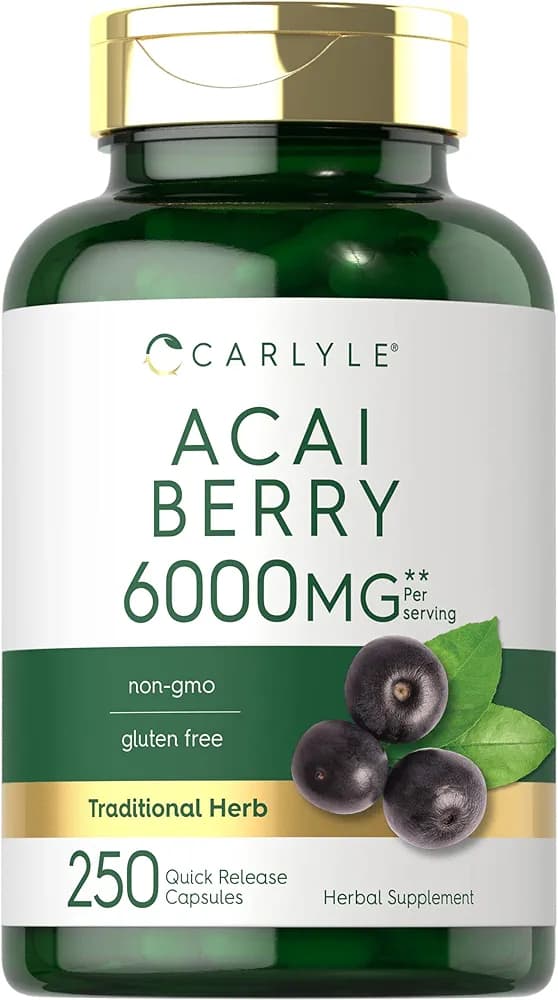 Carlyle Acai Berry Capsules 6000mg | 250 Count