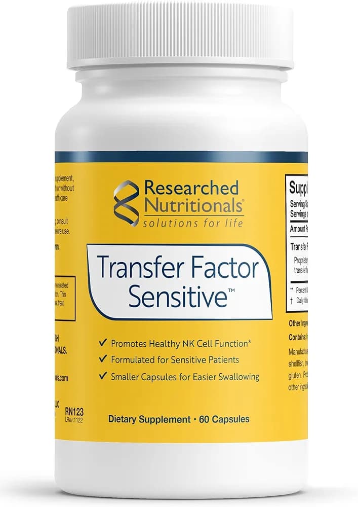 Researched Nutritionals Transfer Factor sensitive | Complete Immune Support | 60 Capsules