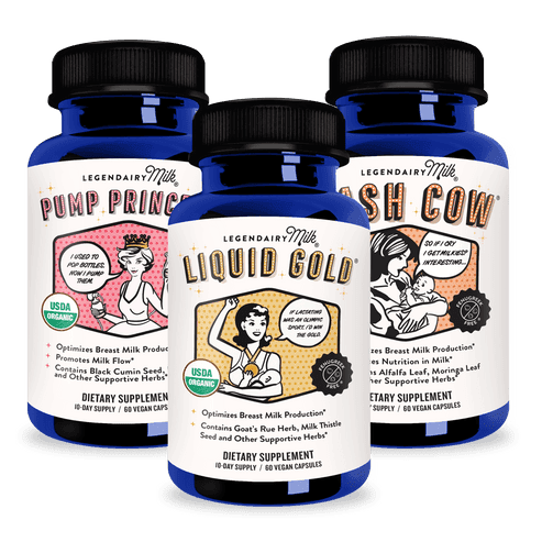 Legendary Milk Bestseller Bundle TOO! | Boost Breast Milk Supply (3 Bottles) | 180 Capsules