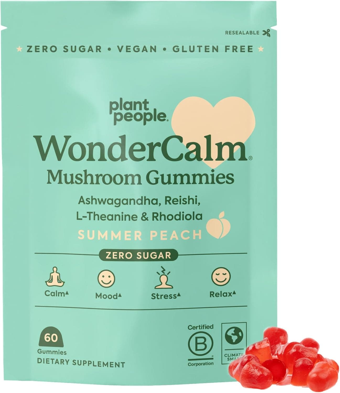 Plant People | WonderCalm Ashwagandha Gummies | 60 Gummies