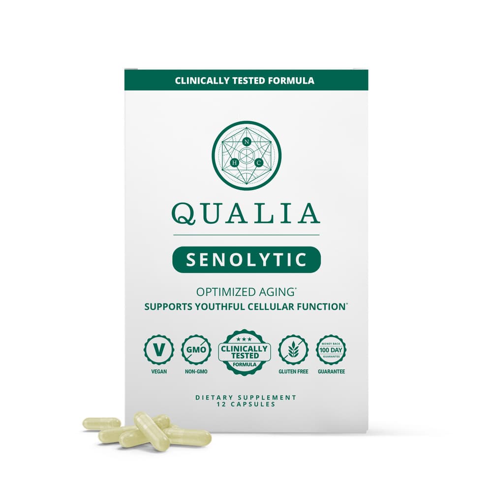 Qualia Senolytic | 2-Day Cellular Rejuvenation Regimen | 12 CAPS