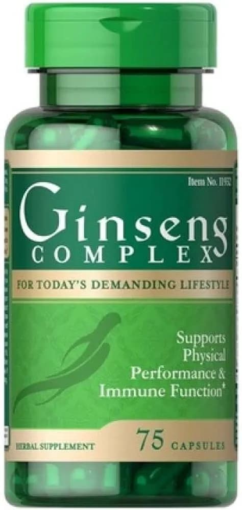 Puritan's Pride Ginseng Complex | Energy & Vitality Supplement | 75 Capsules