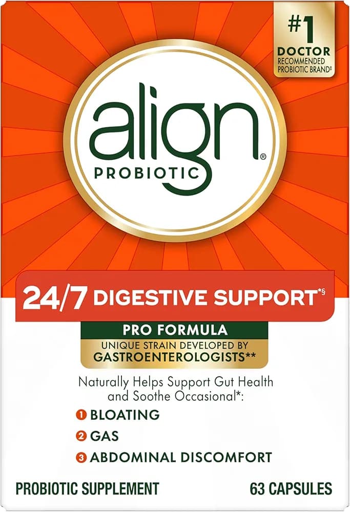 Align Probiotic Pro Formula | Bloating & Gas Relief | 63 Capsules