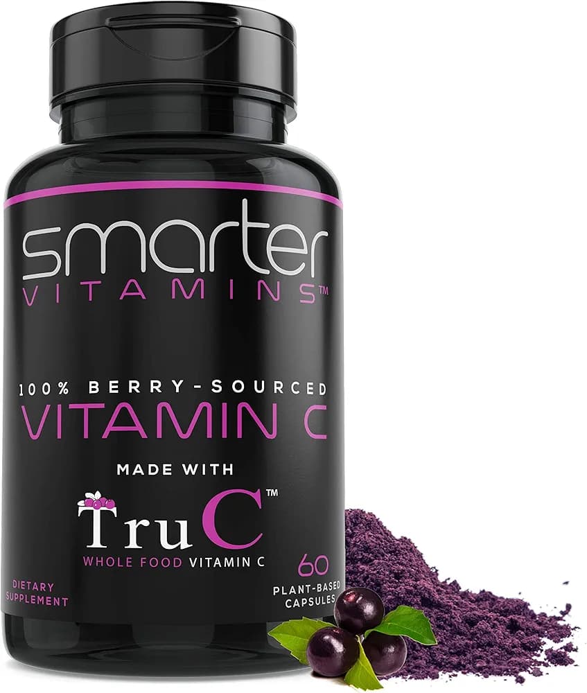 Smarter Raw Whole Food Vitamin C | 11 Berries | 60 Vegan Capsules