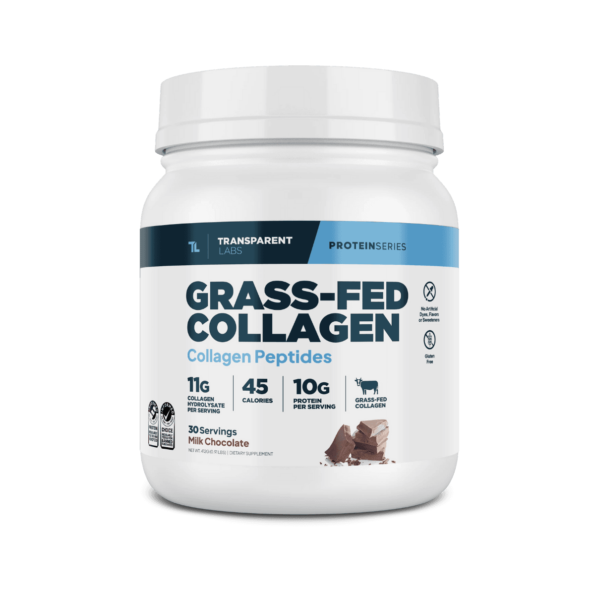 Transparent Labs Grass-Fed Collagen | Hydrolysate | Skin, Joints & Hair