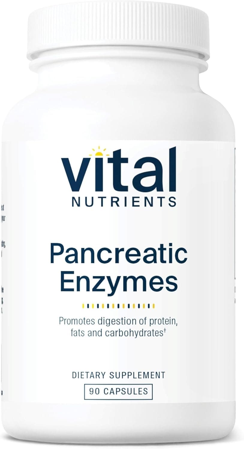 Vital Nutrients Pancreatic Enzymes Supplement | Full Strength | 90 Capsules