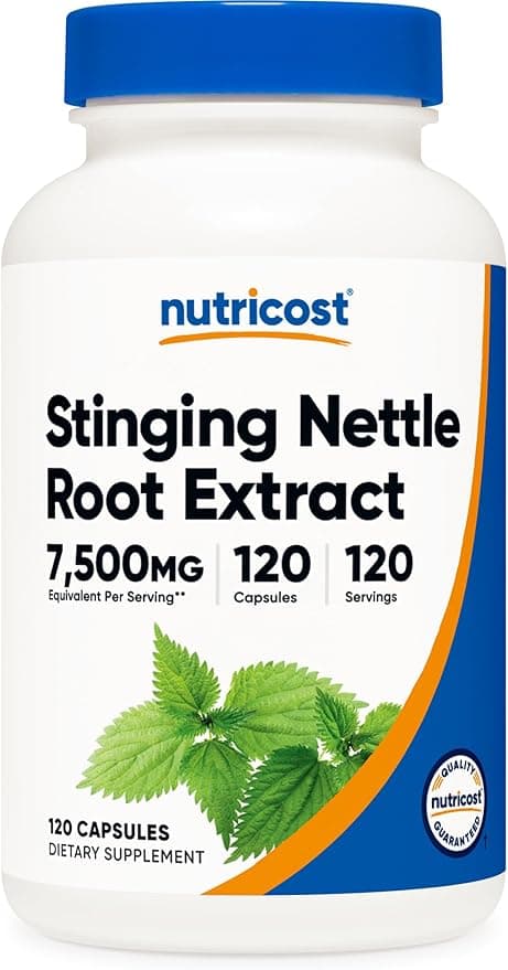 Nutricost Stinging Nettle Root Extract 7500mg | 10:1 Potency | 120 Vegetarian Capsules