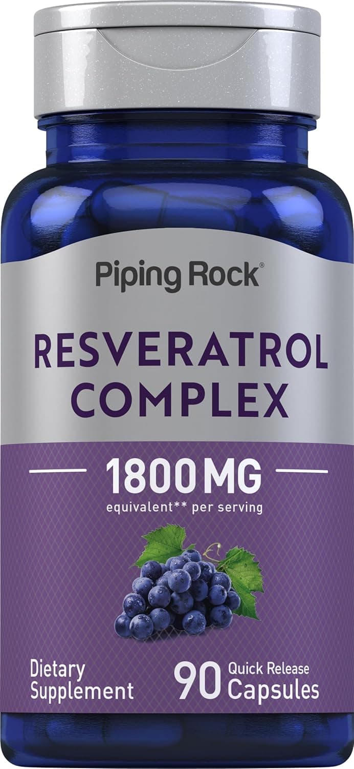 Piping Rock Resveratrol Complex 1800 mg | 90 Capsules