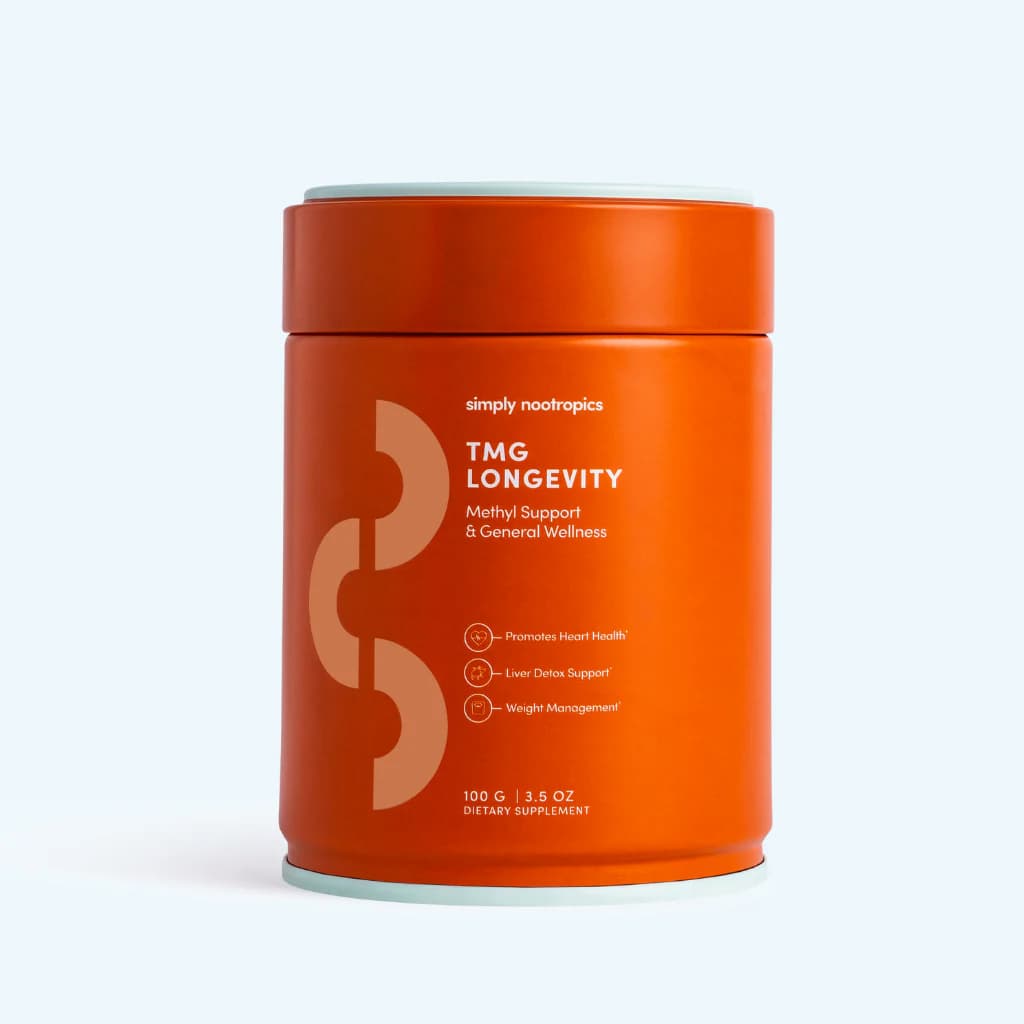Simply Nootropics Trimethylglycine (TMG) Powder – 100g | Cognitive & Cardiovascular Support Supplement