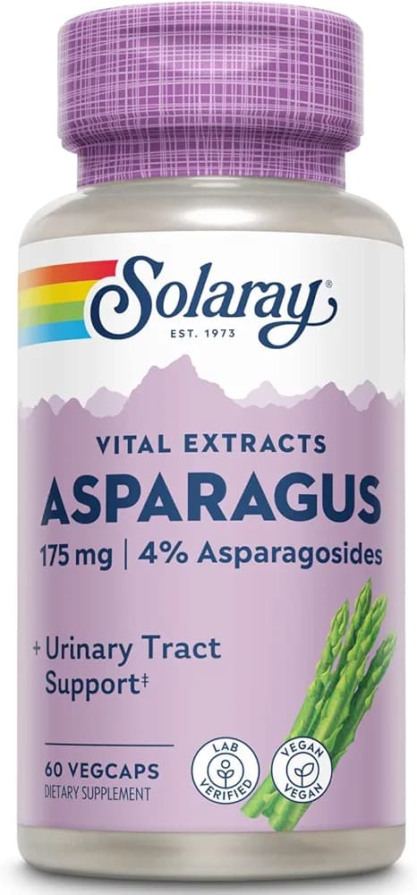 Solaray Asparagus Extract | Urinary Tract & Fluid Balance Support | 60 VegCaps