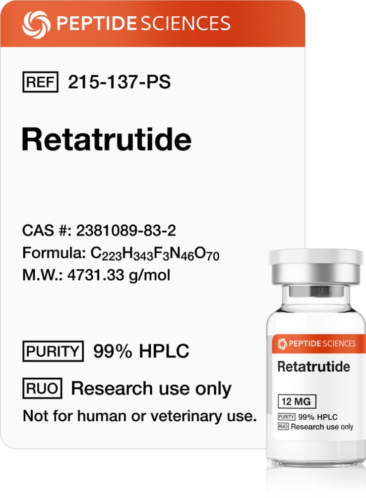 Peptide Sciences Retatrutide 12mg – Multi-Target Peptide for Advanced Metabolic & Weight Research