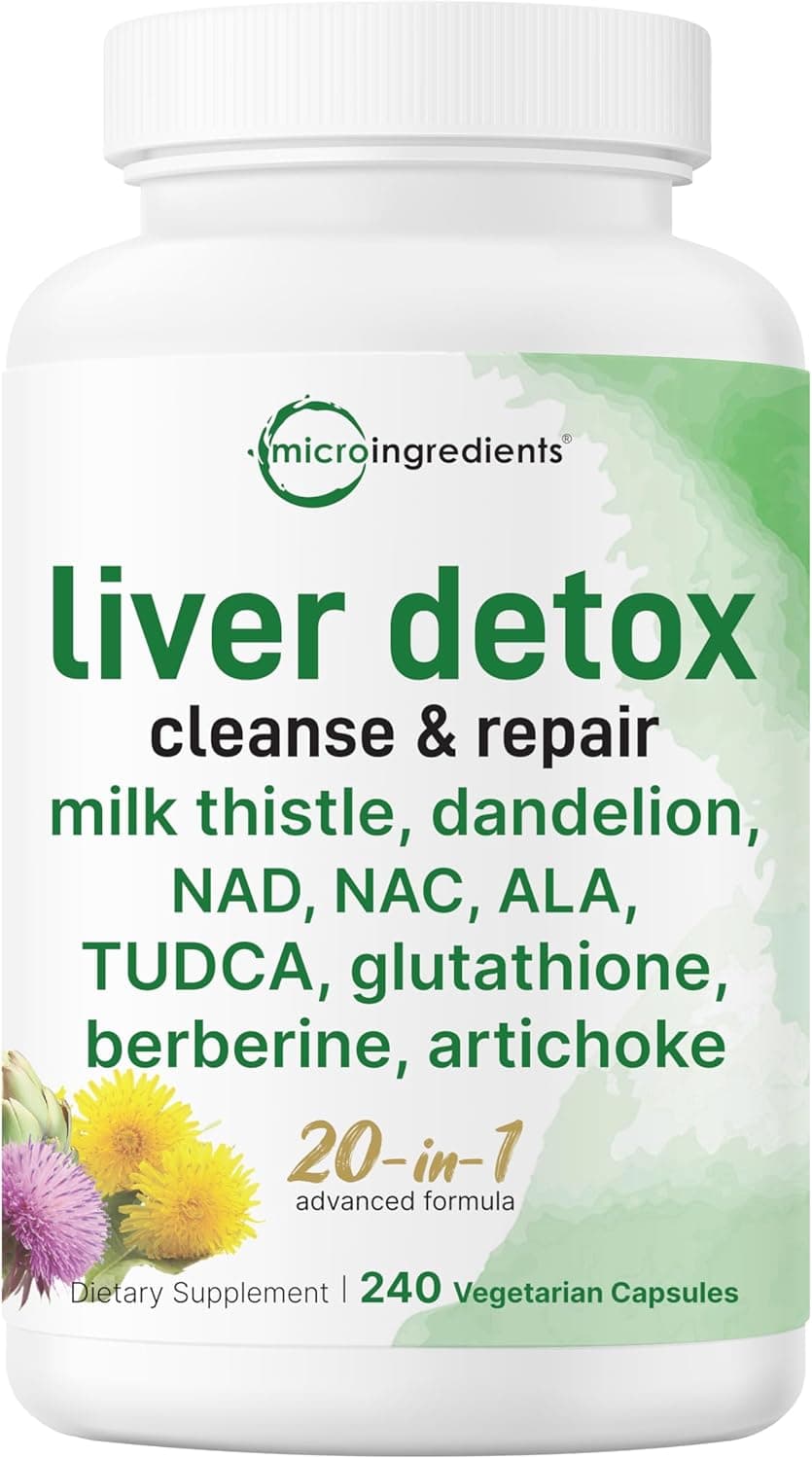 Micro Ingredients Liver Support Supplement | 20-in-1 Complex | 240 caps