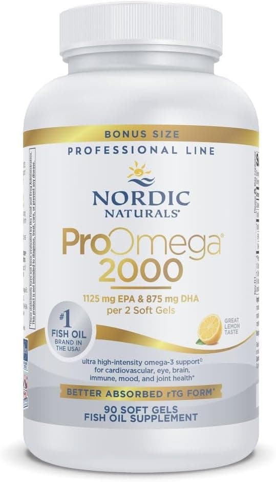 Nordic Naturals ProOmega 2000 | High Concentration Omega-3 | 90 Soft Gels