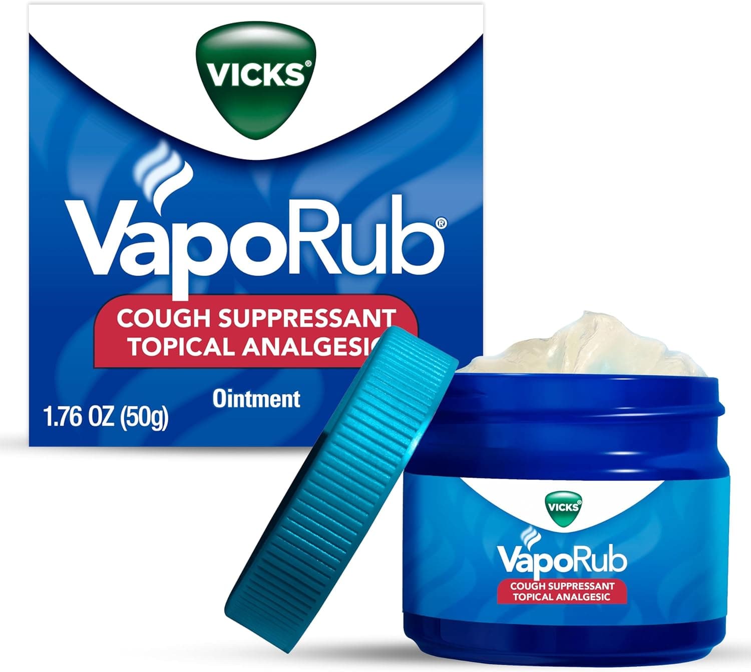 Vicks VapoRub Original | Cough Suppressant Chest Rub & Analgesic | 50 gram