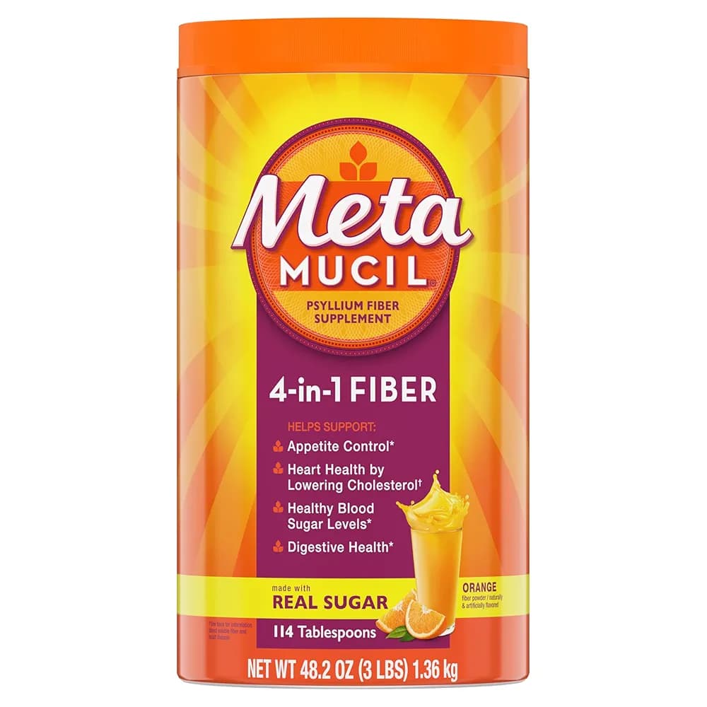 Metamucil 4-in-1 Psyllium Fiber Supplement | Digestive Health |114 tablespoons