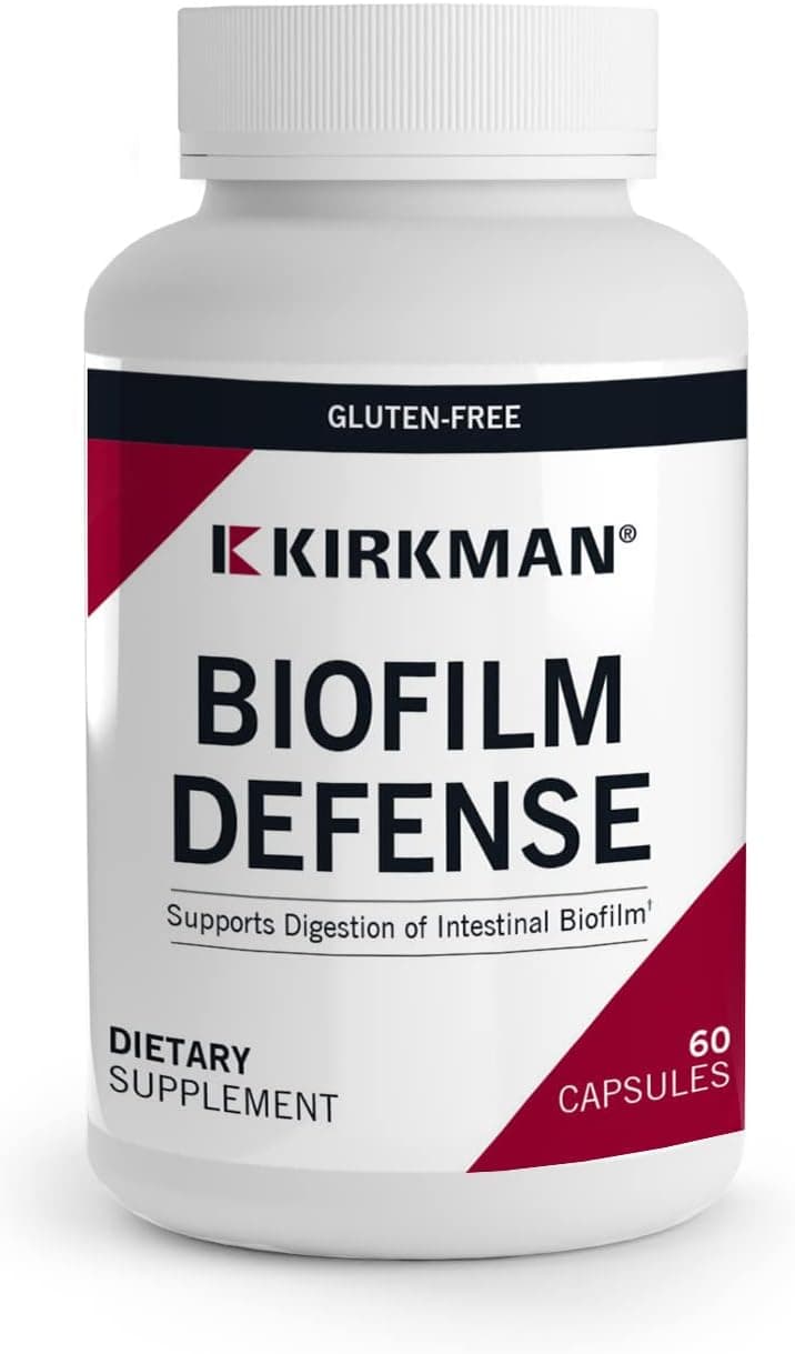 Kirkman Biofilm Defense | Enzyme Formula for Gut Health | 60 Caps