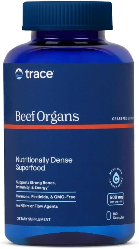 Trace Minerals Grass-Fed Beef Organ Complex | 180 Capsules