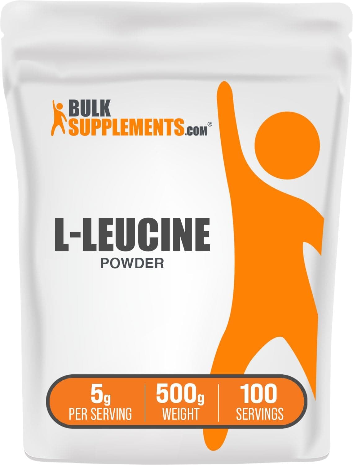 BulkSupplements | L-Leucine Powder (500g) | BCAA Amino Acid